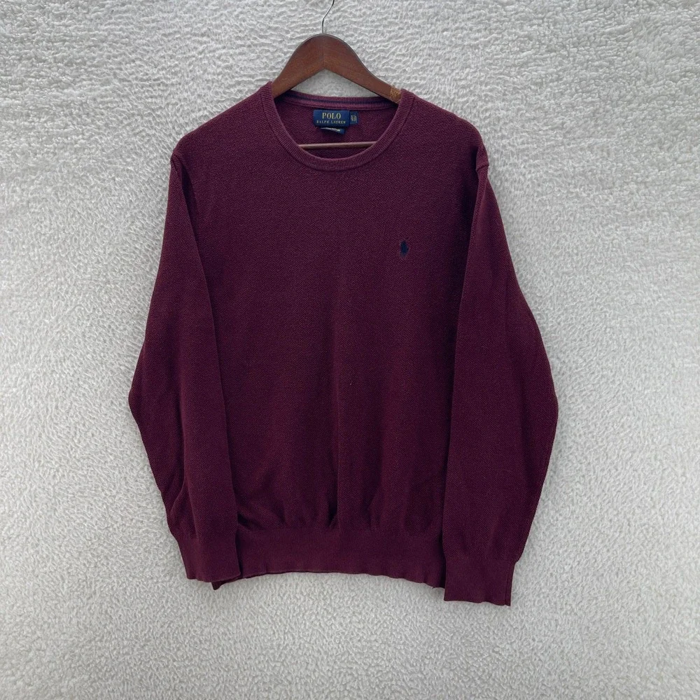 Polo Ralph Lauren Shirt Mens XL Red Thermal Waffle Knit Long Sleeve Outdoor